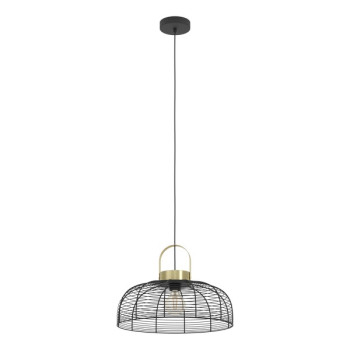 Eglo Roundham fekete-sárgaréz függesztett lámpa (EG-43964) E27 1 izzós IP20