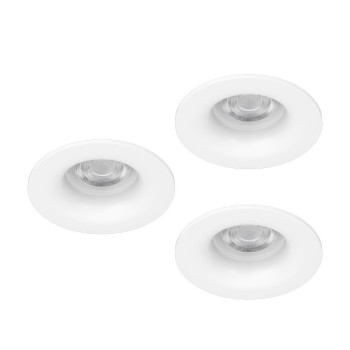 Eglo Salabate fehér fürdőszobai LED mennyezetbe építhető lámpa szett (EG-902272) LED 3 izzós IP65