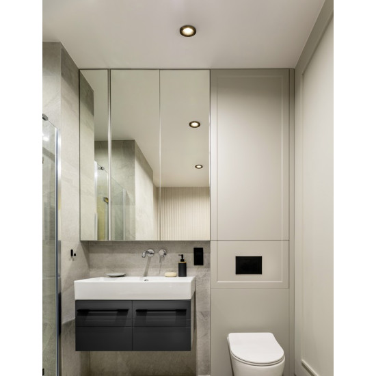 Eglo Salabate fekete fürdőszobai LED mennyezetbe építhető lámpa szett (EG-902274) LED 3 izzós IP65