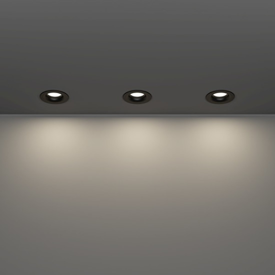 Eglo Salabate fekete fürdőszobai LED mennyezetbe építhető lámpa szett (EG-902274) LED 3 izzós IP65