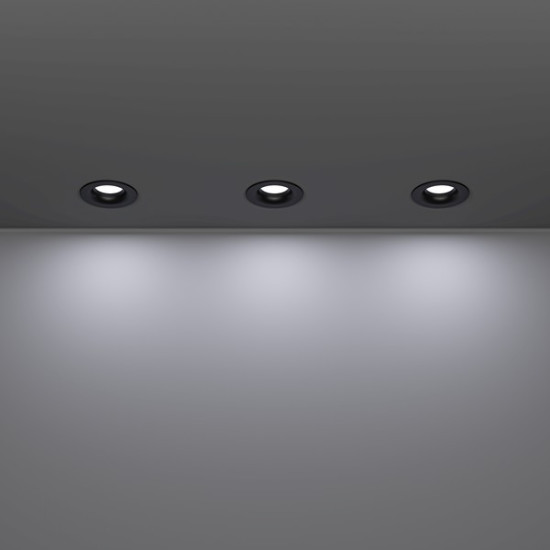 Eglo Salabate fekete fürdőszobai LED mennyezetbe építhető lámpa szett (EG-902274) LED 3 izzós IP65