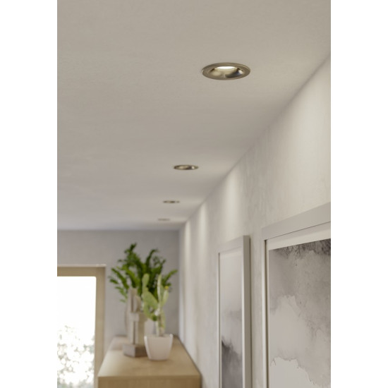 Eglo Salabate matt nikkel fürdőszobai LED mennyezetbe építhető lámpa szett (EG-902276) LED 3 izzós IP65