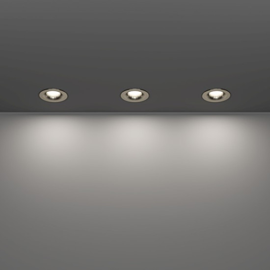 Eglo Salabate matt nikkel fürdőszobai LED mennyezetbe építhető lámpa szett (EG-902276) LED 3 izzós IP65