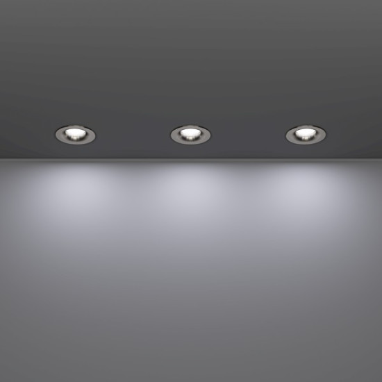 Eglo Salabate matt nikkel fürdőszobai LED mennyezetbe építhető lámpa szett (EG-902276) LED 3 izzós IP65