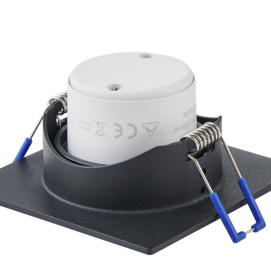 Eglo Saliceto fekete LED mennyezetbe építhető lámpa (EG-33394) LED 1 izzós IP20