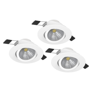 Eglo Saliceto fehér LED mennyezetbe építhető lámpa szett (EG-900745) LED 3 izzós IP20
