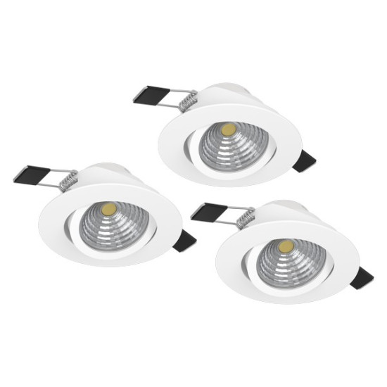 Eglo Saliceto fehér LED mennyezetbe építhető lámpa szett (EG-900745) LED 3 izzós IP20