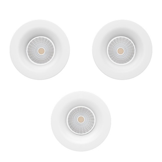 Eglo Saliceto fehér LED mennyezetbe építhető lámpa szett (EG-902277) LED 3 izzós IP20