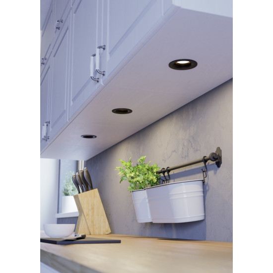 Eglo Saliceto fekete LED mennyezetbe építhető lámpa szett (EG-902278) LED 3 izzós IP20