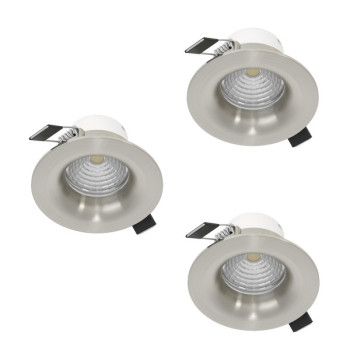 Eglo Saliceto matt nikkel LED mennyezetbe építhető lámpa szett (EG-902279) LED 3 izzós IP20