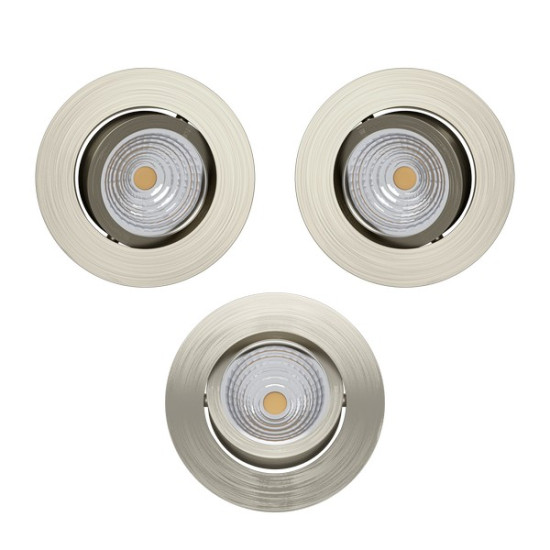 Eglo Saliceto matt nikkel LED mennyezetbe építhető lámpa szett (EG-902282) LED 3 izzós IP20