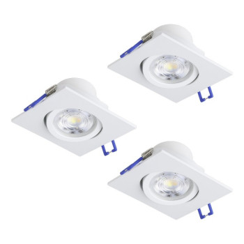 Eglo Saliceto fehér LED mennyezetbe építhető lámpa szett (EG-902283) LED 3 izzós IP20