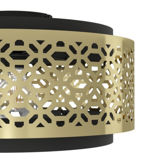 Eglo Sandbach fekete-sárgaréz mennyezeti lámpa (EG-43979) E27 1 izzós IP20