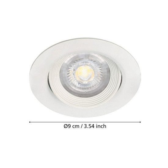 Eglo Sartiano fehér LED mennyezetbe építhető lámpa (EG-32896) LED 3 izzós IP20