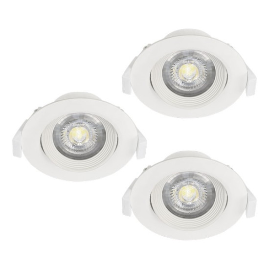 Eglo Sartiano fehér LED mennyezetbe építhető lámpa (EG-32896) LED 3 izzós IP20