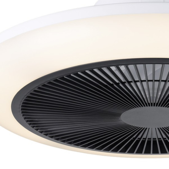 Eglo Sayulita 1 fehér-fekete LED mennyezeti ventilátoros lámpa (EG-35234) LED 1 izzós IP20