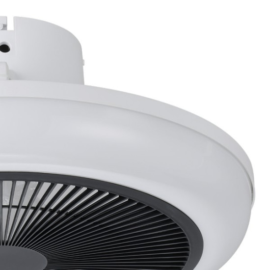 Eglo Sayulita fehér-fekete LED mennyezeti ventilátoros lámpa (EG-35198) LED 1 izzós IP20