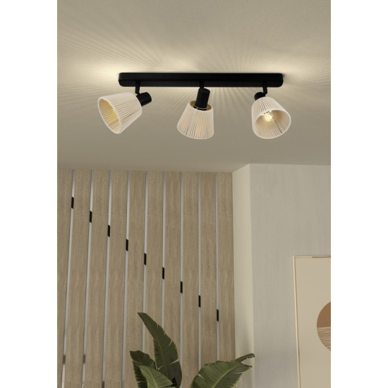 Eglo Seagard fekete mennyezeti spotlámpa (EG-44141) E14 3 izzós IP20