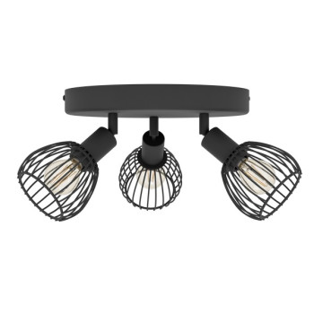 Eglo Sonnino fekete mennyezeti spotlámpa (EG-901041) E14 3 izzós IP20