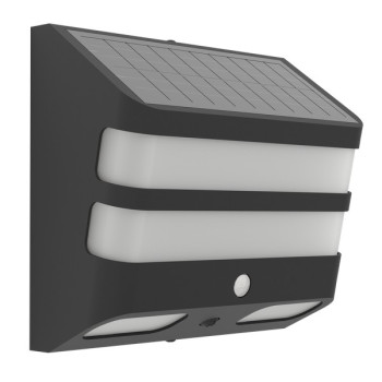 Eglo Stiappa fekete LED napelemes kültéri fali lámpa (EG-901084) SOLAR-LED 1 izzós IP44