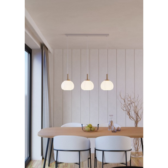 Eglo Summerhill fehér függesztett lámpa (EG-44066) E27 3 izzós IP20