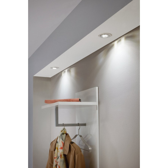 Eglo Tedo matt nikkel mennyezetbe építhető lámpa szett (EG-31689) GU10 3 izzós IP20