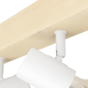 Eglo Townshend 3 fehér-natúr mennyezeti spotlámpa (EG-99485) E27 4 izzós IP20