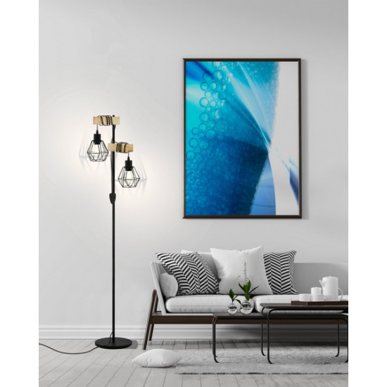 Eglo Townshend 5 natúr-fekete állólámpa (EG-44081) E27 2 izzós IP20