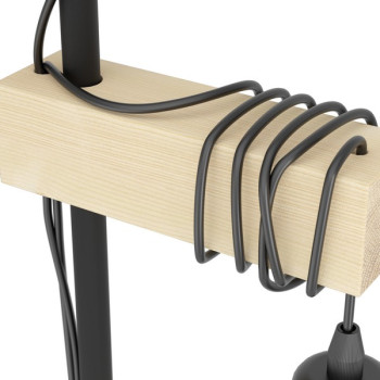 Eglo Townshend fekete-natúr állólámpa (EG-43516) E27 2 izzós IP20