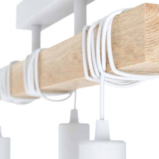 Eglo Townshend fehér-natúr mennyezeti lámpa (EG-44082) E27 3 izzós IP20