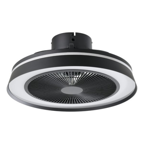 Eglo Vallonia 1 matt fekete LED mennyezeti ventilátoros lámpa (EG-35217) LED 2 izzós IP20