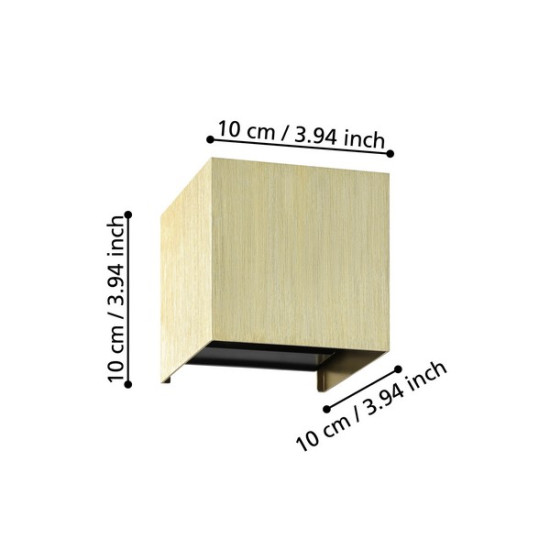 Eglo Valmontone sárgaréz LED fali lámpa (EG-901091) LED 2 izzós IP20