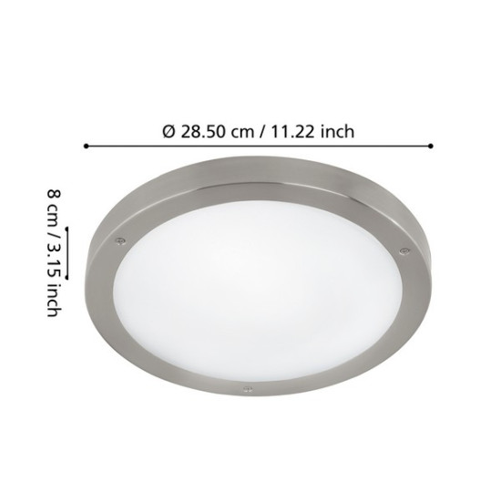 Eglo Vento 1 nemesacél LED kültéri fali/mennyezeti lámpa (EG-94121) LED 1 izzós IP44