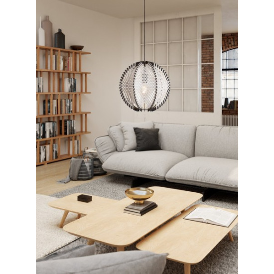 Eglo Waverton fekete függesztett lámpa (EG-44005) E27 1 izzós IP20