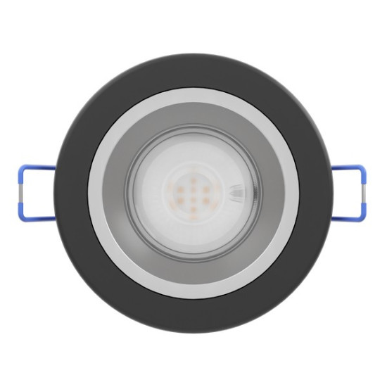 Eglo Yebra fekete fürdőszobai LED mennyezetbe építhető lámpa (EG-902296) LED 1 izzós IP44