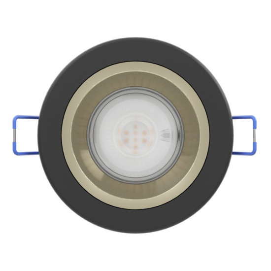 Eglo Yebra fekete fürdőszobai LED mennyezetbe építhető lámpa (EG-902296) LED 1 izzós IP44