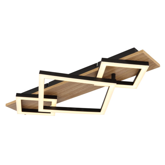 Globo Beatrix I fekete-barna LED mennyezeti lámpa (GLO-67330-24) LED 1 izzós IP20