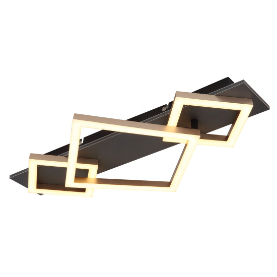 Globo Beatrix I fekete-barna LED mennyezeti lámpa (GLO-67330G-24) LED 1 izzós IP20