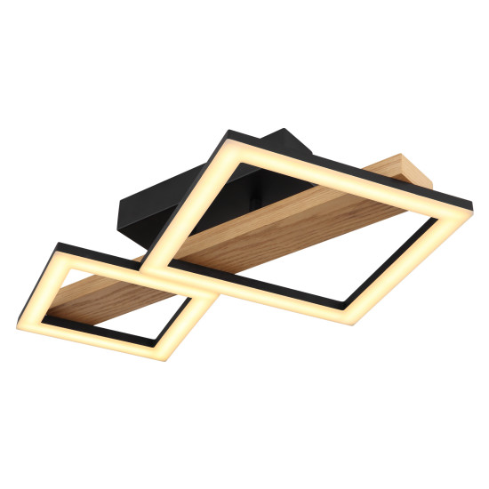 Globo Dustin fekete-barna LED mennyezeti lámpa (GLO-67288D)  1 izzós IP20