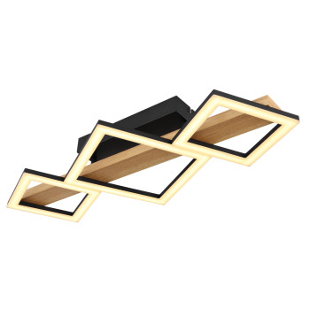 Globo Dustin fekete-barna LED mennyezeti lámpa (GLO-67288D1)  1 izzós IP20