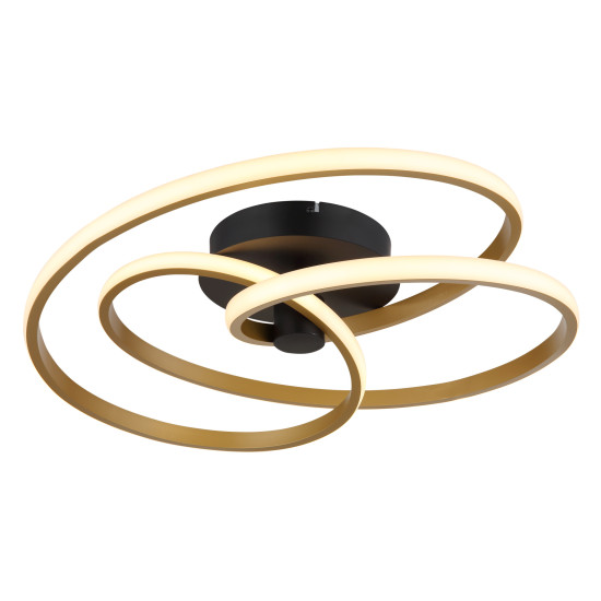 Globo Glyxar fekete-arany LED mennyezeti lámpa (GLO-67183-40G) LED 1 izzós IP20