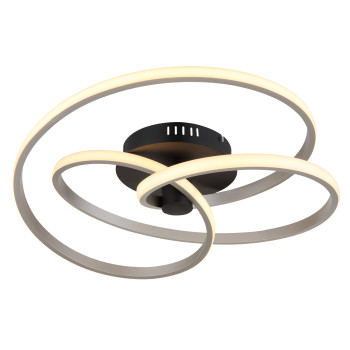 Globo Glyxar fekete-nikkel LED mennyezeti lámpa (GLO-67183-40N) LED 1 izzós IP20