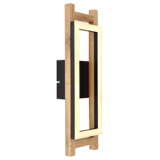 Globo Illa fekete-barna LED fali lámpa (GLO-67266W) LED 1 izzós IP20