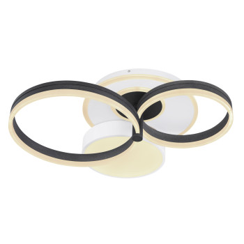 Globo Jack fehér-fekete távirányítós okos LED mennyezeti lámpa (GLO-48448-48SH) LED 1 izzós IP20