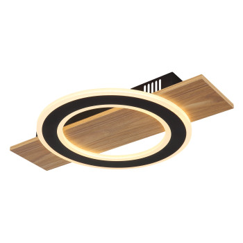 Globo Jayden barna-fekete LED mennyezeti lámpa (GLO-48038-18) LED 1 izzós IP20