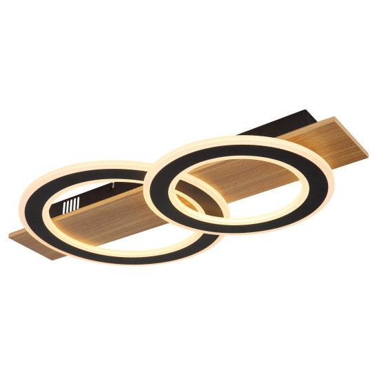 Globo Jayden barna-fekete LED mennyezeti lámpa (GLO-48038-40) LED 1 izzós IP20