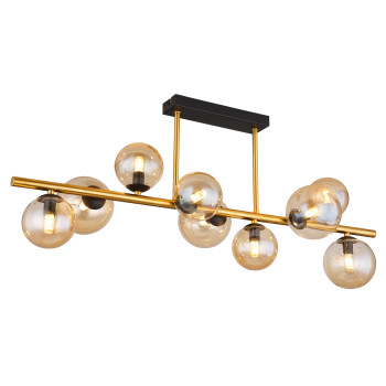 Globo Riha fekete-borostyán mennyezeti lámpa (GLO-56135-9D) G9 9 izzós IP20