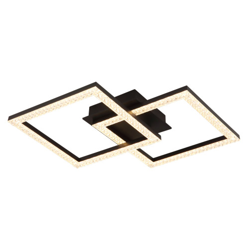 Globo Sapena fekete-átlátszó LED mennyezeti lámpa (GLO-67328-20D) LED 1 izzós IP20