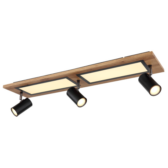 Globo Ulla fekete-barna LED mennyezeti lámpa (GLO-67306D1) LED+GU10 4 izzós IP20