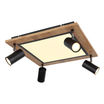 Globo Ulla fekete-barna LED mennyezeti lámpa (GLO-67306D2) LED+GU10 5 izzós IP20